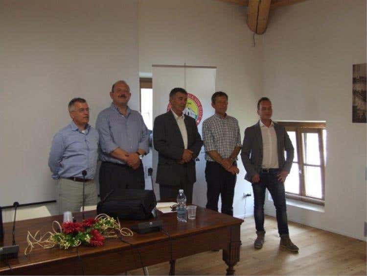 Da sinistra: Franco Cavallon, Lucio Brancadoro, Giuseppe Zonin, Diego Tomasi, Luca Framarin